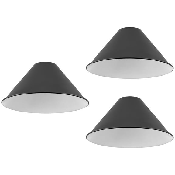 Kira Home 14" Metal Cone Replacement Shades, 1-5/8" Fitter Opening for Threaded Medium Base Socket, 6.75" x 14.25", (3)