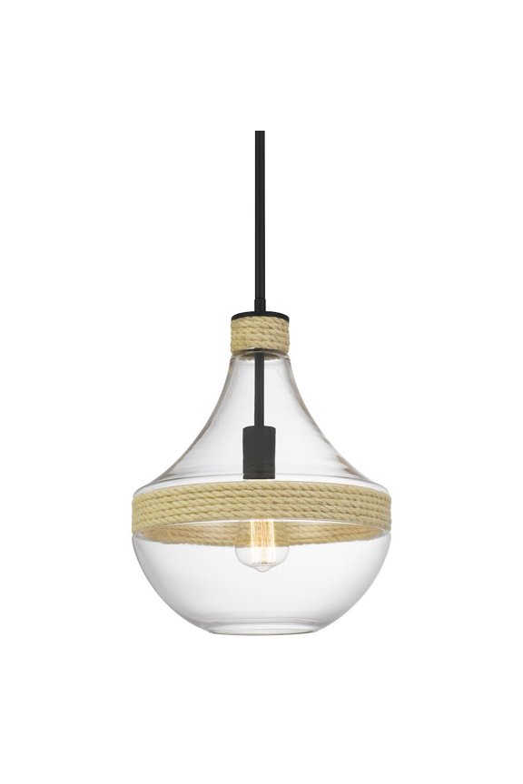 Abby 16" Large Modern Vase Glass Pendant Light for Kitchen Island