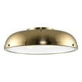 thumbnail image 1 of Kira Home Alston 14" Mid Century Gold, Frosted Glass Diffuser, Low Profile Dome Gold Ceiling Light, Cool Brass, 1 of 7