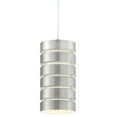 thumbnail image 1 of Kira Home Aura 11" Modern Industrial Pendant Light + Cylinder Metal Shade, Adjustable Height, Brushed Nickel Steel, 1 of 8