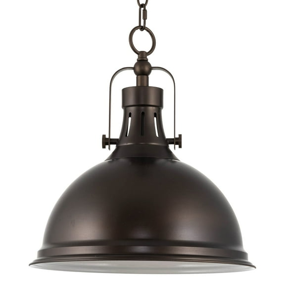 Kira Home Belle 14" Modern Industrial Pendant Light, Adjustable Hanging Height, Oil Rubbed Bronze Finish