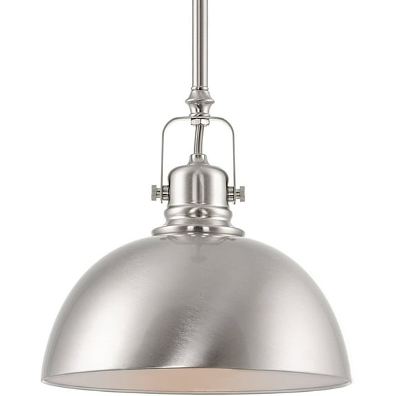Kira Home Belle 9" Contemporary Industrial Pendant Light, Adjustable Length + Shade Swivel Joint, Brushed Nickel Finish