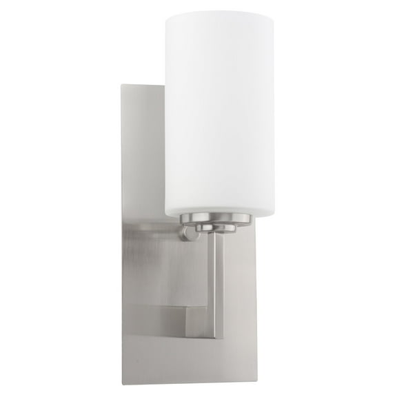Kira Home Celene 13" Wall Sconce/Wall Light + Frosted Glass Shade, Brushed Nickel Finish