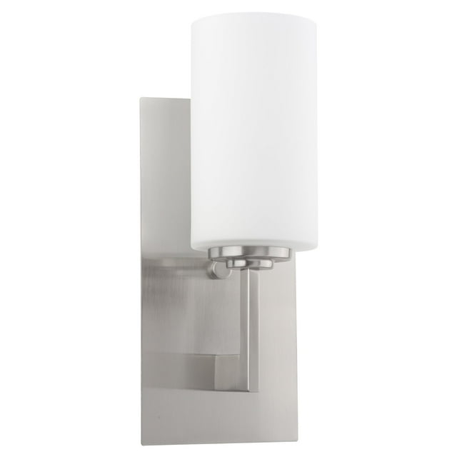 Kira Home Victoria 10 Transitional Wall Sconce – Brushed Nickel, Frosted Glass, 1-Light, Hardwired