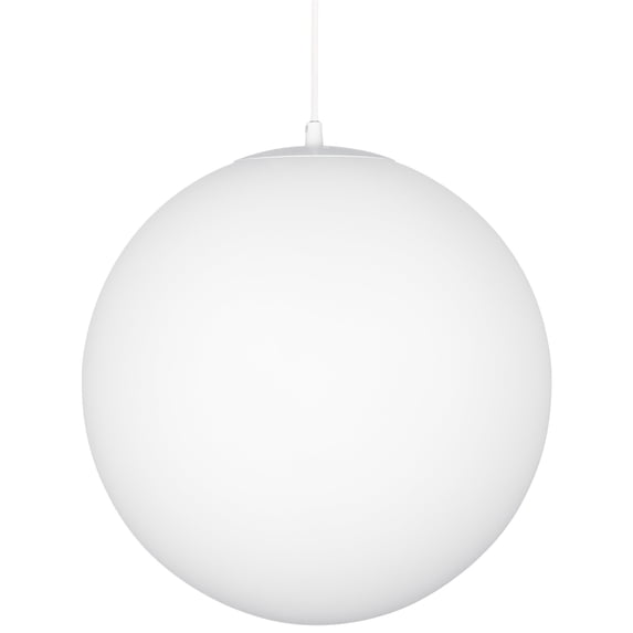 Kira Home Ceres 8" Mid Century Modern Globe Pendant Light, Minimalist White Frosted Glass Orb Hanging Lamp, White Finish