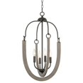 thumbnail image 1 of Kira Home Daphne 28" 4-Light Farmhouse Pendant Light, Gray Oak Finish, 1 of 8