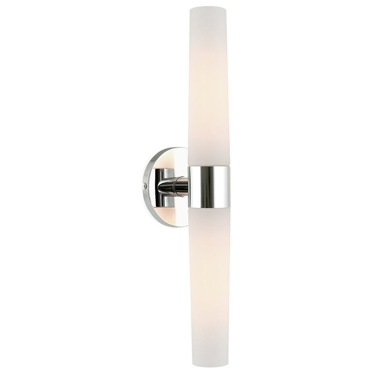 Double Light Wall Bracket with Glass Finish Shade 