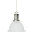 thumbnail image 1 of Kira Home Ellie 8" Adjustable Mini Pendant Light w/ Frosted Glass Shade & Brushed Nickel Finish, 1 of 8