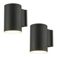 thumbnail image 1 of Kira Home Enzo 8" Modern Outdoor Wall Sconce, Weatherproof Up Down Light, Cylinder Metal Shade + Black Finish, 2-Pack, 1 of 7
