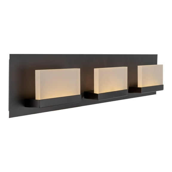 Kira Home Everett 24" 30W Integrated LED Bathroom/ Light, Rectangular Acrylic Lenses, 3000k Light, Oil Rubbed Bronze