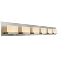 thumbnail image 1 of Kira Home Everett 48" 60W Integrated LED Bathroom / Light, Rectangular Acrylic Lenses, 3000k Light, Brushed Nickel, 1 of 8