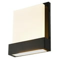 thumbnail image 1 of Kira Home Everett 7" 8W Integrated LED (40W eq.) Bathroom / Wall Light, Rectangular Acrylic Lens, 3000k Light, Black, 1 of 8