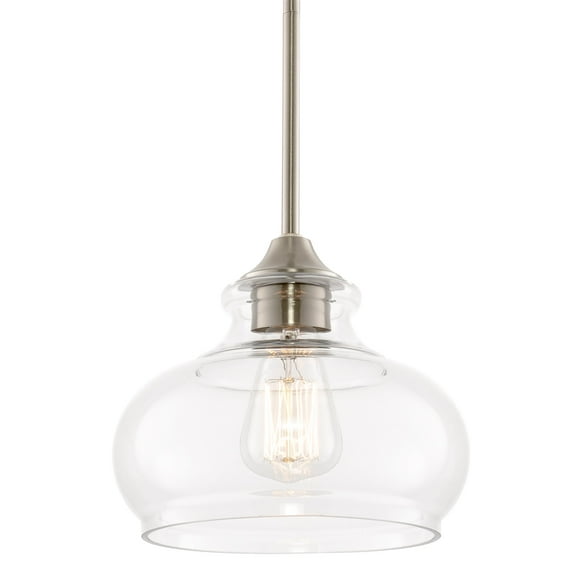 Kira Home Harlow 9" Farmhouse / Schoolhouse / Rustic Pendant Light, Glass Shade, Adjustable Hanging Height