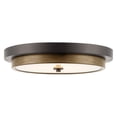 thumbnail image 1 of Kira Home Hermosa 14" Integrated LED Ceiling Light, 24W Dimmable 3000K Light, Wood Grain Metal, Smoked Birch, Oil Rubbed, 1 of 8