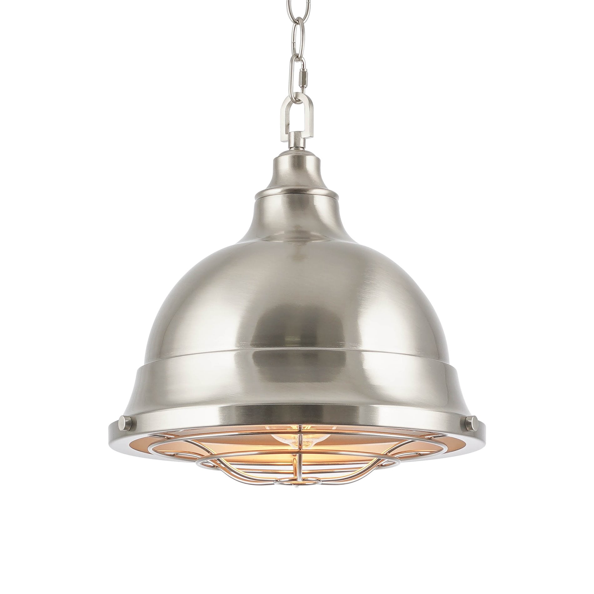 Kira Home Liberty 13" Modern Industrial Pendant Light + Metal Cage ...