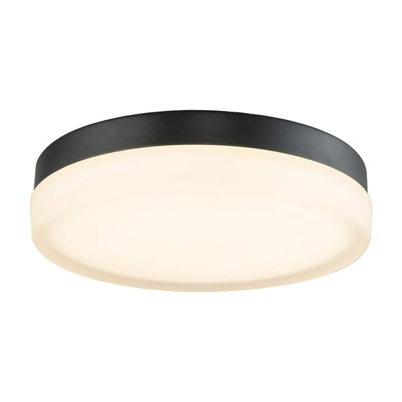 Kira Home Luna 11" Integrated LED Flush Mount (25W), Low-Profile Ceiling Light, Heavy Frosted Glass Diffuser, Built-in