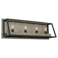 thumbnail image 1 of Kira Home Rutledge 24" Rectangle 4-Light Farmhouse Vanity / Bathroom Light, Gray Oak wood + Sandblasted Black, 1 of 7