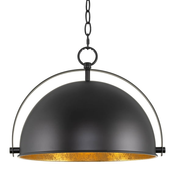 Kira Home Sulis 15" Modern Industrial Pendant Light + Satellite Style Shade, Black Finish
