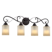Kira Home Villa 31" Traditional Scrollwork 4-Light Bathroom Vanity Light