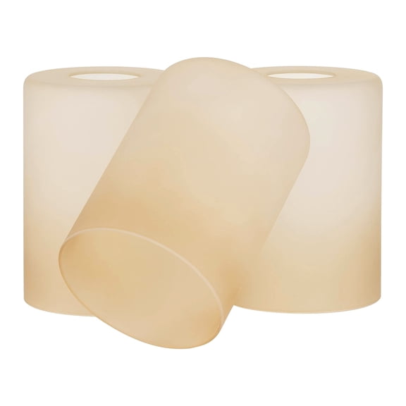 Kira Home Villa 6" Amber Glass Shades, Replacement Glass, 1-5/8" Fitter Opening for Threaded Medium Base Socket, 4" x