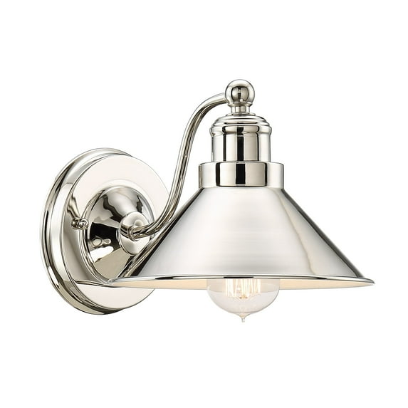 Kira Home Welton 11" Modern Industrial Wall Sconce, Polished Nickel Finish
