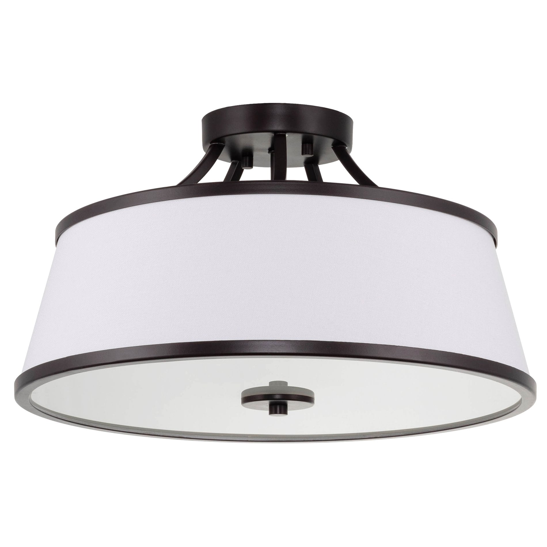 Kira Home Zoey 18" Modern 3Light SemiFlush Mount Ceiling Light