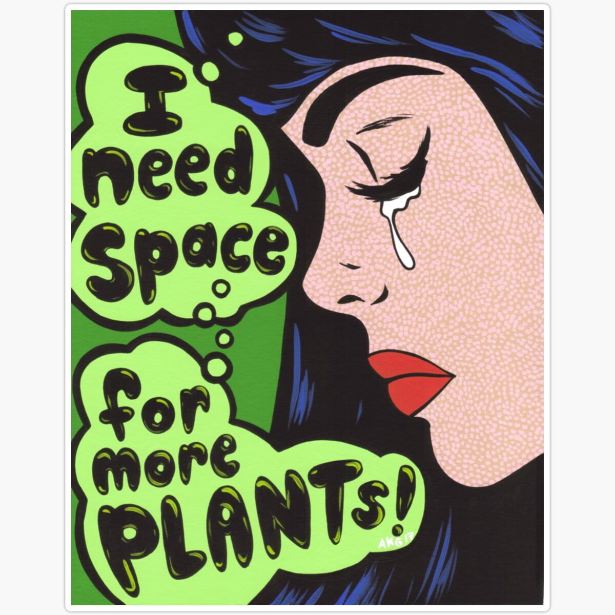 Kira I Need Space.. For More Plants! Sticker Decorative Laptop, Phone ...