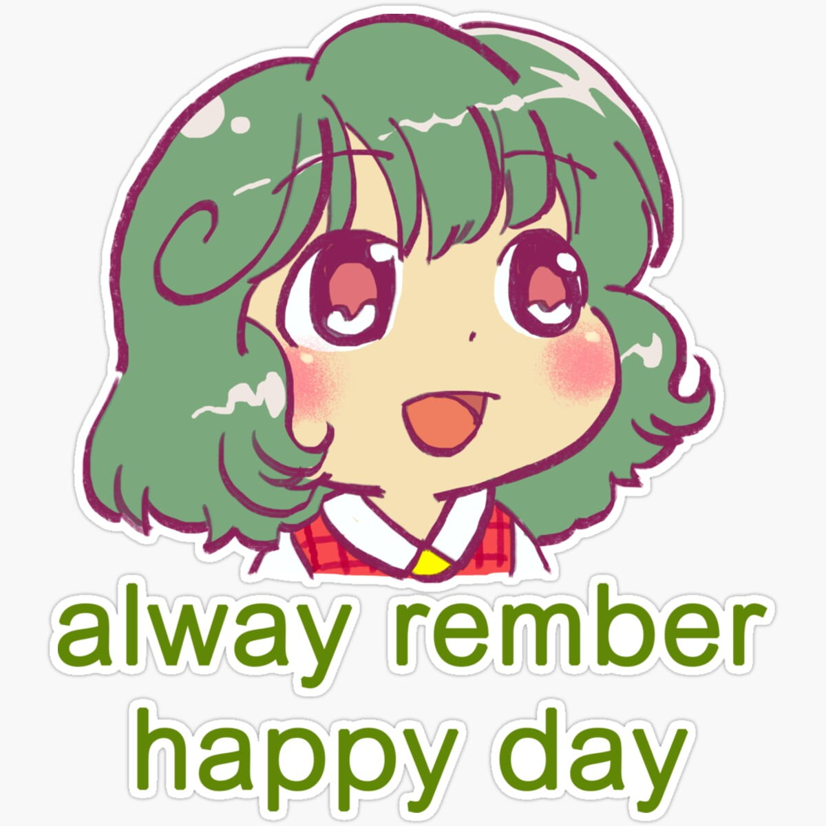 Kira I draw pls rember happy day yuuka kazami / touhou meme Sticker ...