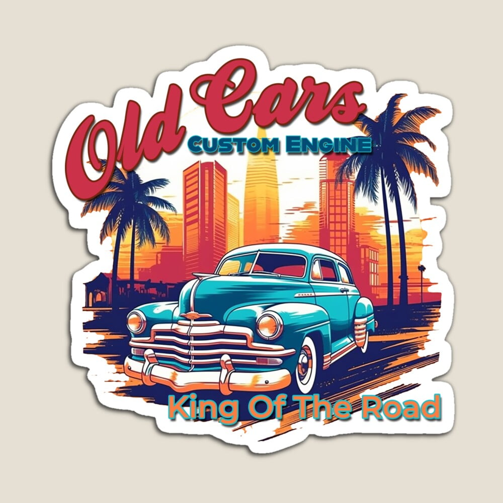 Kira - Old Cars, Custom Engine, King Of The Road Sticker - 3236 Hot ...