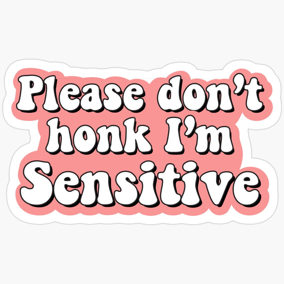 Kira Please Don't Honk I'm SENSITIVE Funny Car Bumper Sticker ...
