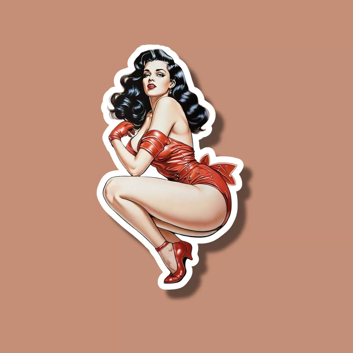 13 Hot Pinup Girls Vinyl Sticker Pack - Set Of 4 Sheets, Customizable Decals