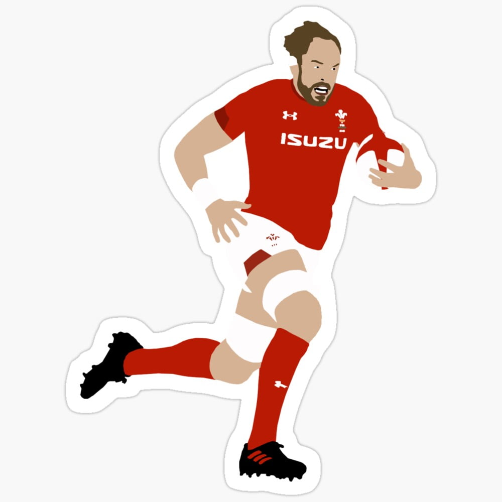 Kira Sticker - Alun Wyn Jones Wales Rugby Gift For You - Phone Stickers ...