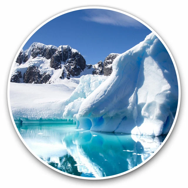 Kira Sticker With Antarctic Iceberg Ice Snow Scene Cool Gift Decorative ...