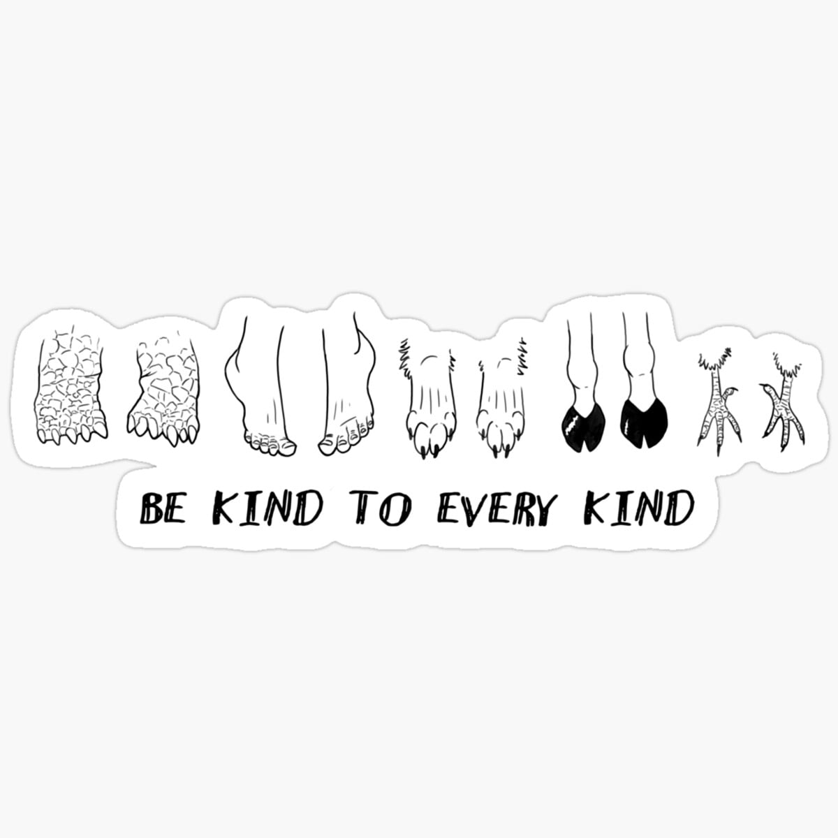 Kira Sticker - Be Kind To Every Kind Sticker, Funny Waterproof Decal ...