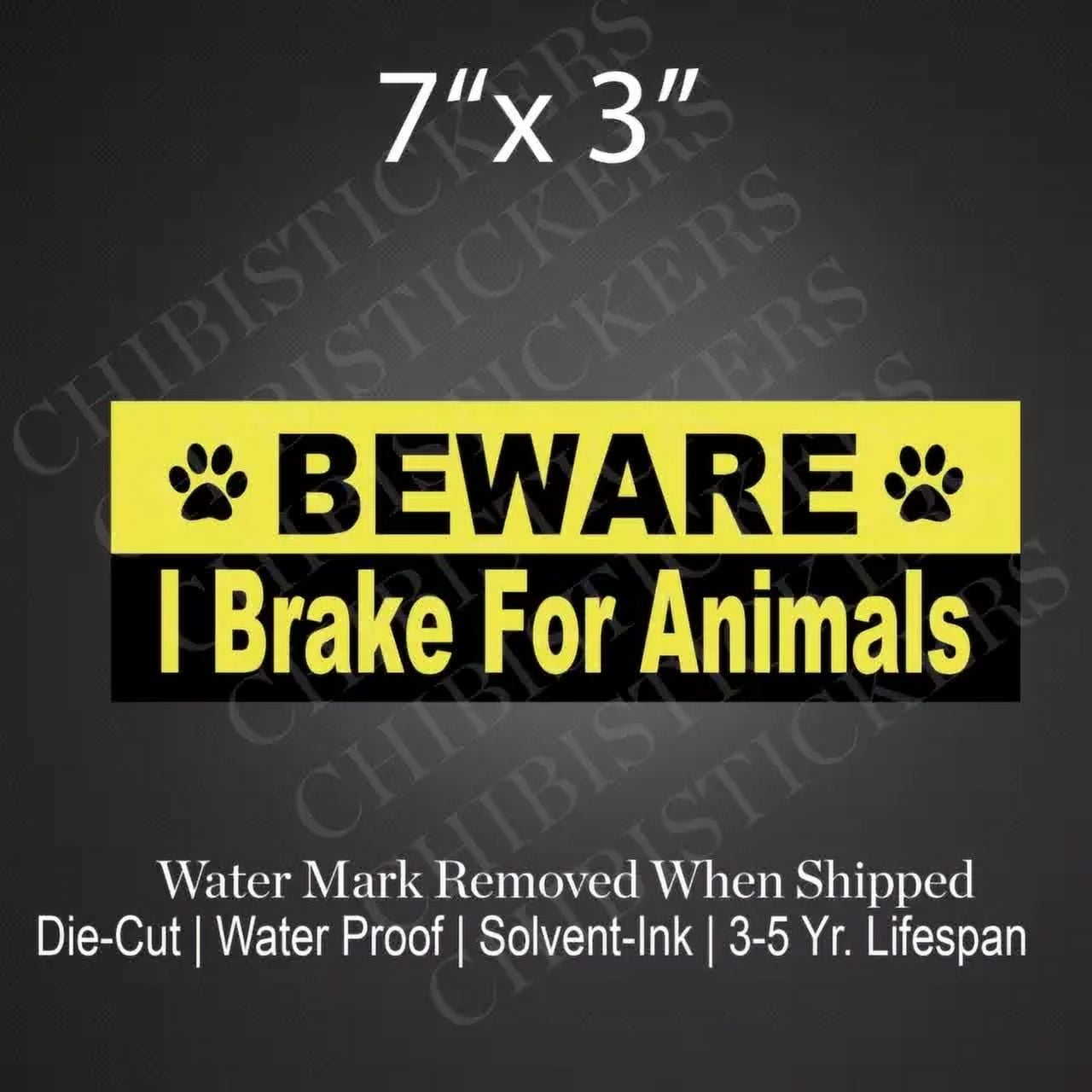 Kira Sticker With Beware I Brake For Animals Car Decal Vinyl Sticker ...