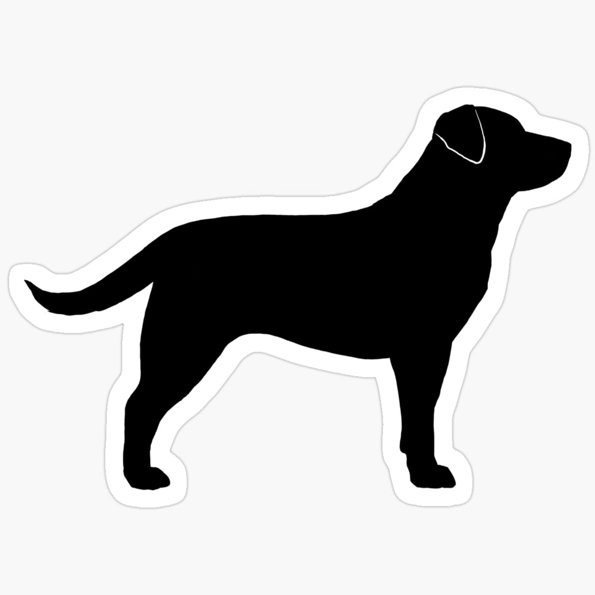 Black Lab On Board Sticker - 5 Inch Vinyl Decal For Car, Laptop, Cooler, Labrador Dog Lover Decal