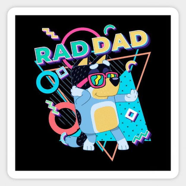 Kira Sticker With Bluey Rad Dad Bluey S For Kids, Bluey S Party Favors ...