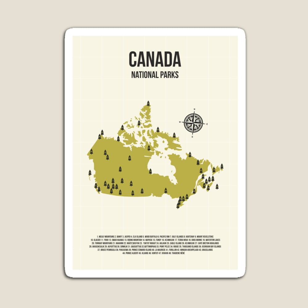Kira Sticker With Canada All National Parks Location On A Map ...