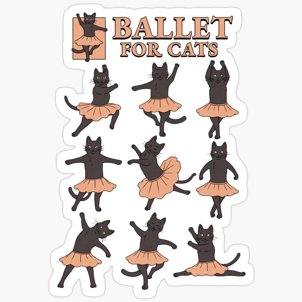 Kira Sticker - Cats Ballet Perfect Sticker Gift For Everyone ...