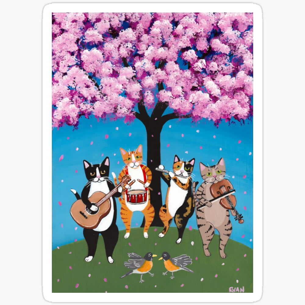 Kira Sticker - Cats Musical Celebration Of Spring - Phone Stickers ...