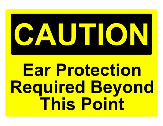 Kira Sticker With Caution Ear Protection Required Osha Decal Safety ...