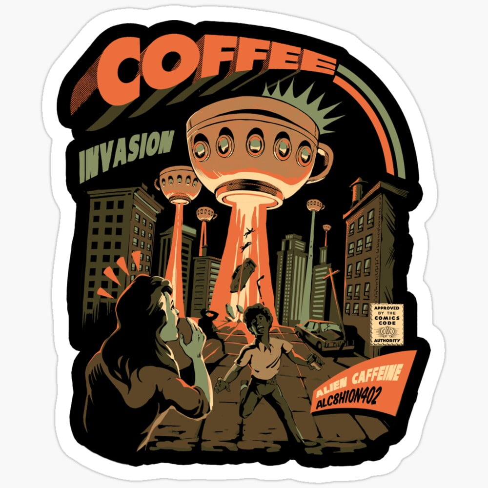 Kira Sticker - Coffee Invasion Perfect Gift for everyone ) - Walmart.com