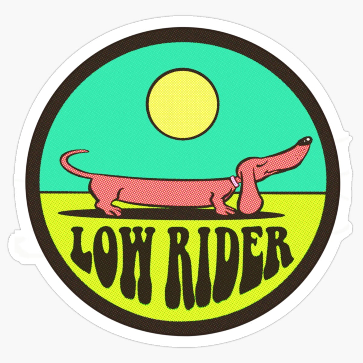 Kira Sticker - Dachshund Low Rider Sticker, Funny Waterproof Decal For ...