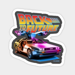 Back To The Future Vinyl Decal - "Caution: Powered By Flux Capacitor" White Bumper Sticker (8x3.5 Inches)