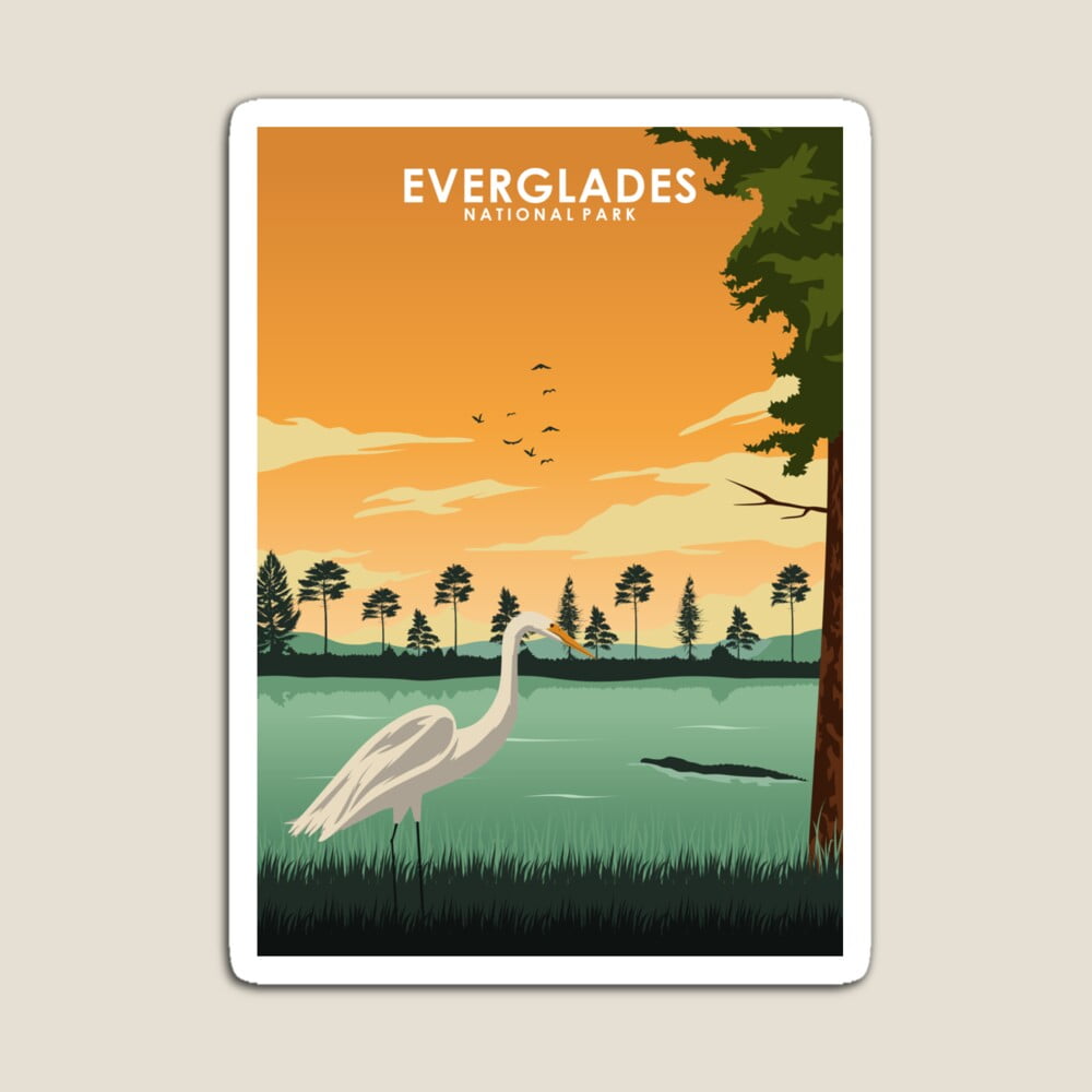 Kira Sticker With Everglades National Park Vinatge Minimal Retro Travel ...