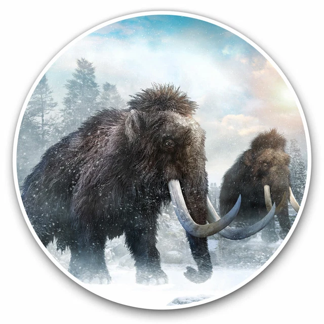 Exticnt Sticker Kira Sticker With Extinct Woolly Mammoth Winter Cool Gift Decorative ...