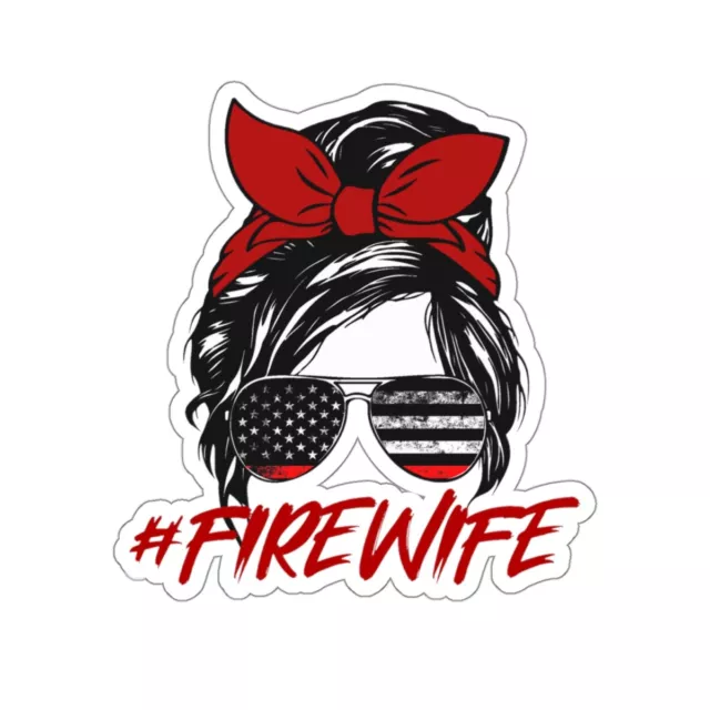 Kira Sticker With Firefighter Wife Thin Red Line Flag Vinyl Decal Logo ...