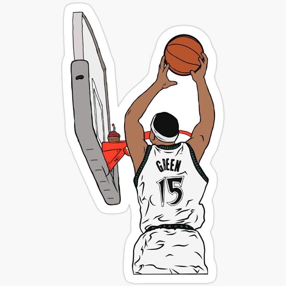 Gerald Sticker Kira Sticker - Gerald Green Blows Out The Candle Dunk Sticker - Single ...
