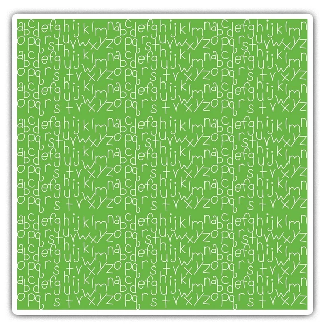 Kira Sticker With Green Alphabet Print Kids School Learning Decorative ...