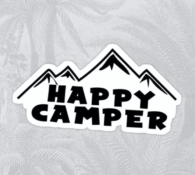 Kira Sticker With Happy Camper Mountains Hiking Skiing Decal X ...